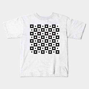 Black and white checkered pattern Kids T-Shirt